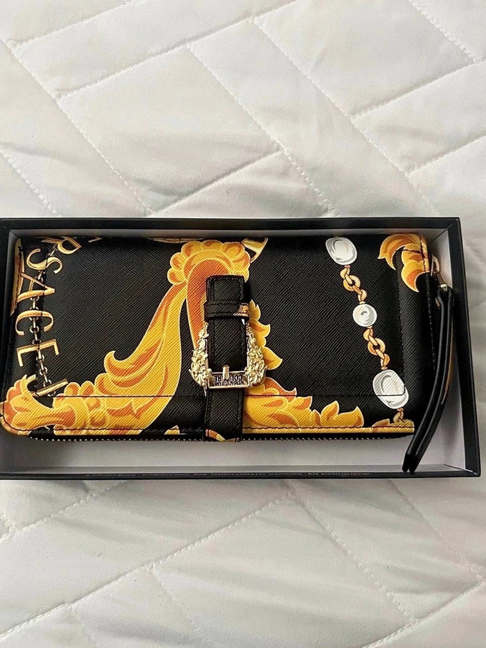 VERSACE JEANS COUTURE women wallet black - gold, Black-Gold, One Size